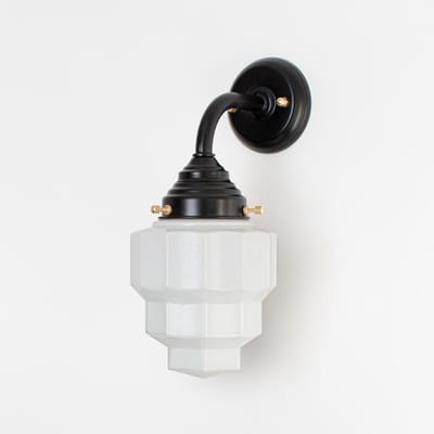 Buitenlamp - Wandlamp Empire Curve Zwart - Art Deco Trade