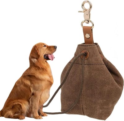 longziming -Hond Heuptas - Honden Loopzak - Trainings Tas - Handige Heup Accessoire - Waterdichte Opbergruimte - Oxford Stof En Zeildoek - Duurzaam Retro Design - Multifunctioneel Voor Wandelen - 1 Stuk