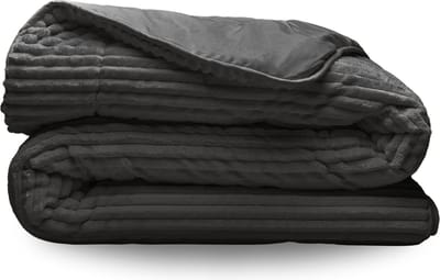 Zelesta Groovebed Anthracite 200x200 - Geribbeld Teddy Dekbedovertrek - 30 dagen proefslapen - Fluffy Dekbedovertrek - Wasbaar dekbed - Dekbed zonder overtrek