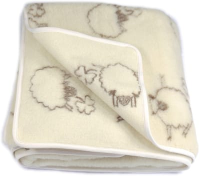 Wollen Deken 140x200 cm | Luxe Merino Wol OnceDoce® |100% Zuivere Australische Wol – Premium Wollen Deken 450 g/m² | Woolmark® Certificaat | Wasbaar, Antiallergisch, Zacht & Warm - Dansende Schaapjes