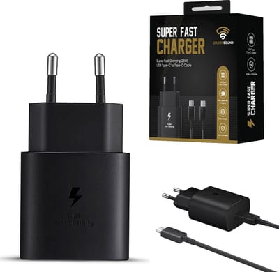 Golden Sound origineel 25W snellader - Oplader - USB C Snellader- Geschikt voor USB-C devices - 1,5 meter draad - Power adapter - Geschikt voor smartphones & laptops