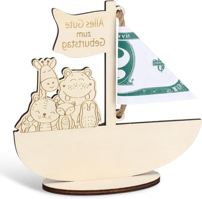 Unieke houten geldgeschenken voor doop en geboorte, perfect als cadeau voor pasgeborenen en babyshowers