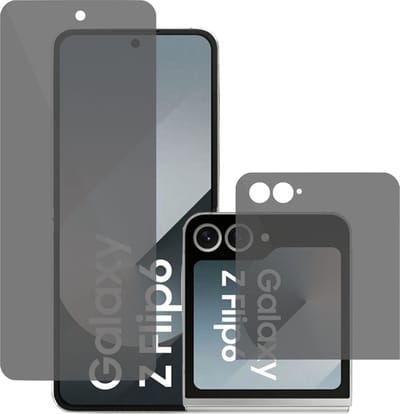 Privé Screenprotector geschikt voor Samsung Galaxy Z Flip 6 / Flip 7 FE - Privacy Folie Beschermglas - Privacy Proteqt+