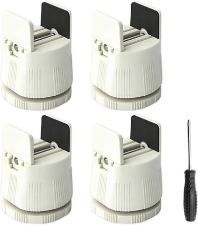 SnelShoppen - Set van 4 verstelbare meubelverhogers 6 tot 8 cm met schroefklem | Voor vierkante/ronde poten, breedte 10 tot 50 mm, ideaal voor bed, ba