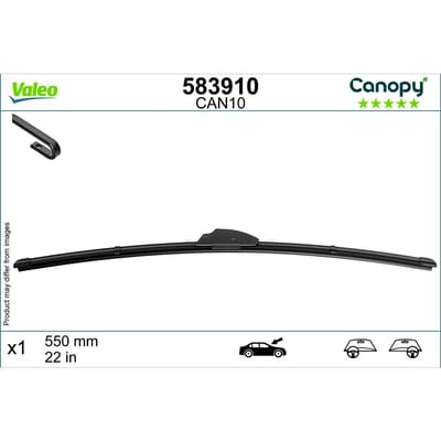 Wisserblad VALEO Canopy 583910, 550mm, Voor, 1 Stuk