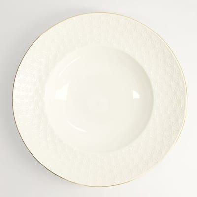 Tokyo Design Studio - Nippon White Gold Rim Diepbord - Sterren - Wit/Goud - 30 cm - 500 ml