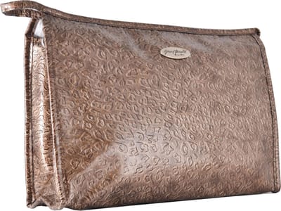 Gérard Brinard toilettas luxe tas bruin - voelbare print
