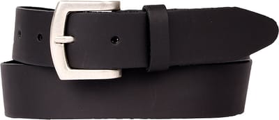 Petrol Industries Riem Heren - Broekriem - Verstelbaar - Leer - Zwart - 85 cm - S