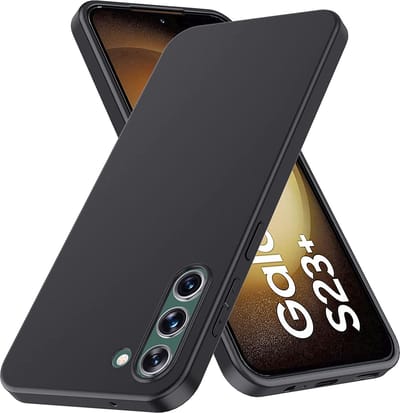 Hoesje geschikt voor Samsung Galaxy S23 Plus Hoesje - Zwart Siliconen Back Cover - Matte Coating - EPICMOBILE