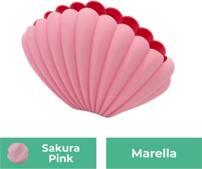 Marella organische vaas – Decoratieve vaas - Sakura Roze - 3d geprinte vaas – geschikt voor droogbloemen - :hoogte: