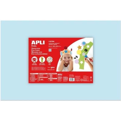 APLI 1 feuille de mousse caoutchouc - Bleu clair