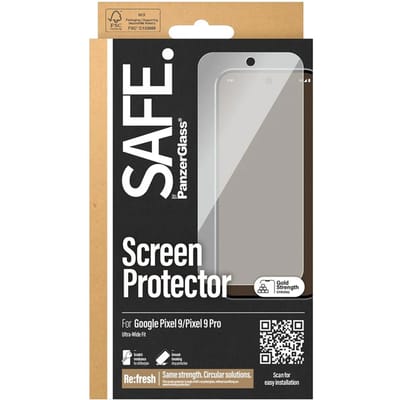 SAFE by PanzerGlass Ultra-Wide Fit Screenprotector voor de Google Pixel 9 / 9 Pro