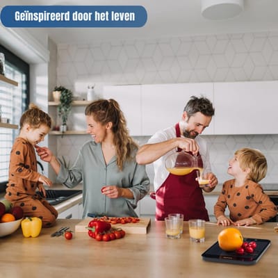 SAVI® Keukenweegschaal Digitaal Met Kom - Keukenweegschaal - Keukenweegschaal Digitaal - Zwart - 22cm x 18cm x 3cm