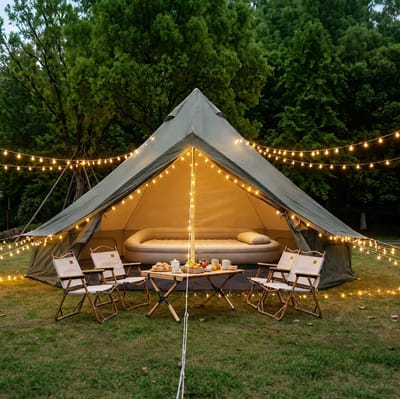 HAUSS SPOLE Tent – Ruime 300 x 300 x 200 cm – Waterafstotend Polyester – Donkergroen – Voor 3-4 Personen – Met Insectengaas