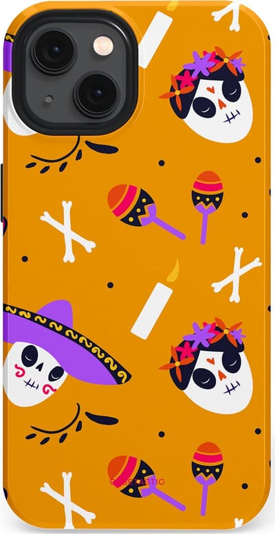 Casetastic Hoesje Geschikt voor Apple iPhone 13 Magsafe - Stijlvolle Beschermende Duo-layer Case - Viva Muertos