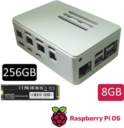 Raspberry Pi 5 8GB met NVMe SSD en Raspberry Pi OS