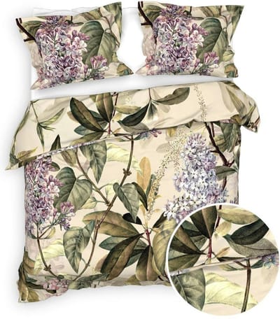 Heckettlane Jazmin Dekbedovertrek - Tweepersoons - 200x200/220 cm - Green