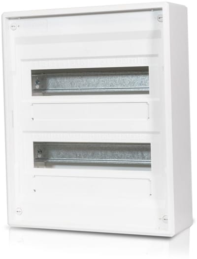 Kleine verdeler VISION opbouw IP30 2-rijen 24+4TE, elektrische verdeler, verdeelkast zonder merknaam