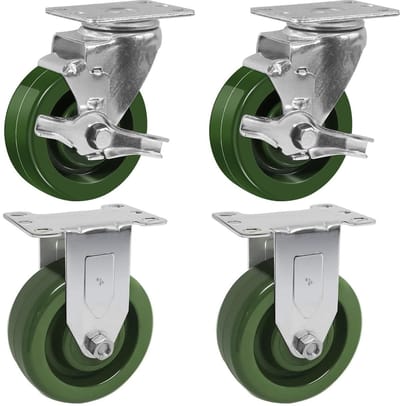 Industriële Zwenkwielen - Ovenwielen Hittebestendig - Materiaal Transport - Hoge Temperatuur Bestendig - 102 cm Diameter - Groen