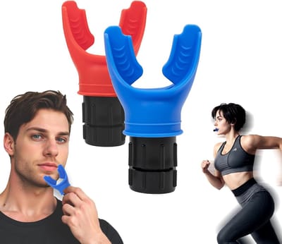 2-pack Draagbare, Verstelbare Trainer voor Dagelijkse Training – Oefentrainer met Instelbare Weerstand – Geschikt voor Hardlopen, Fietsen, Zwemmen, Buitenactiviteiten en Sporttraining (Rood + Blauw)