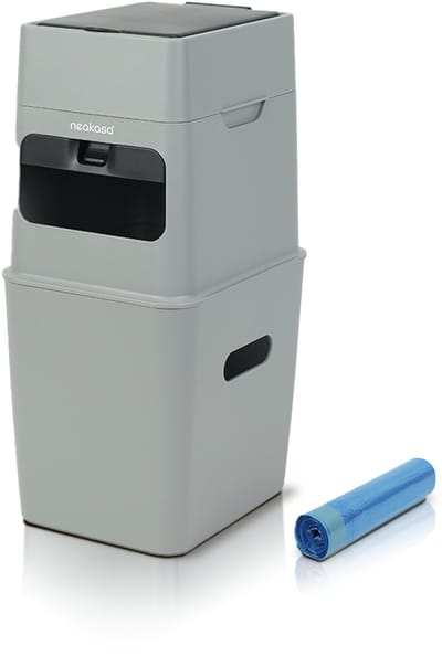 Neakasa PooGuard Afvalbak - 9,2 Liter - Geurwerende Afvalemmer voor Huisdierafval en Luiers - Grijs