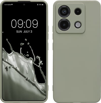 kwmobile telefoonhoesje geschikt voor Xiaomi Redmi Note 13 Pro 5G / Poco X6 5G - Hoesje voor smartphone - Precisie camera uitsnede - In grijsgroen
