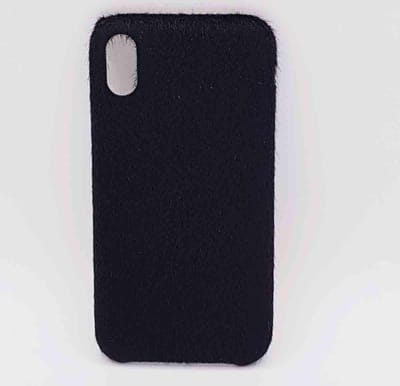 Geschikt voor IPhone XR hoesje – zacht pluizig – zwart