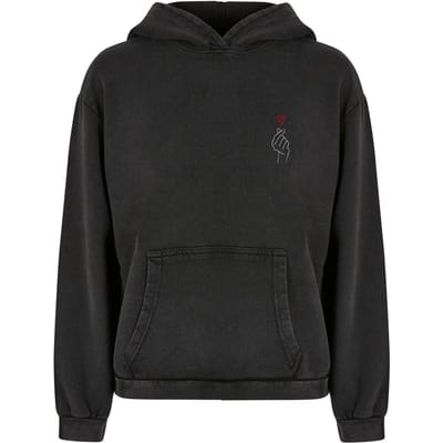 Dames sweatshirt Merchcode Heart Acid Washed