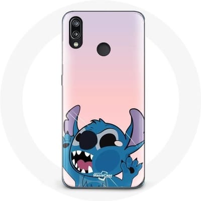 Coque - Huawei - P20 Lite - Souple - Rose - Stitch le Nez en l'air rose