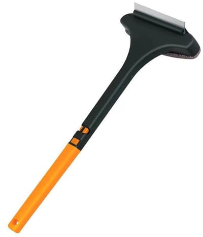 Raamhor Reiniger - Horrenborstel Raam - Vuil Verwijderen - 2-in-1 Borstel Trekker - 25 x 14.5 x 6.8 cm - Oranje