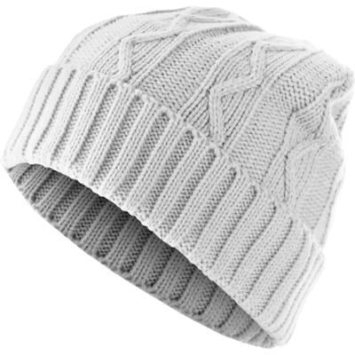 MSTRDS - Beanie Cable Flap white one size Beanie Muts - Wit