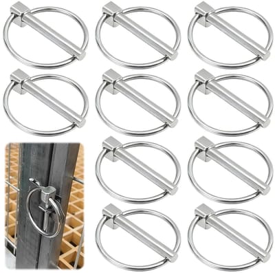10 Stuks 3mm RVS Latch Pins voor Vouwsplinten - Ideaal voor Tractors, Trucks en Aanhangwagens
