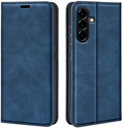 MobyDefend Hoesje - Geschikt voor Samsung Galaxy A57 - Luxe Wallet Bookcase (Magnetische Sluiting) - Blauw