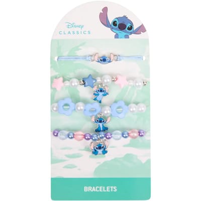 Disney - 4 armbandjes - Lilo & Stitch en Angel - met bedeltjes en kralen - amband