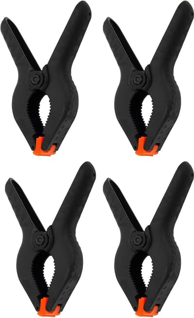 Dailygoods- Veerklem Set - Hoge Spankracht - Beweegbare Kaken - Ergonomische Handgreep - Duurzaam Kunststof - Ideaal voor Houtbewerking - Klem