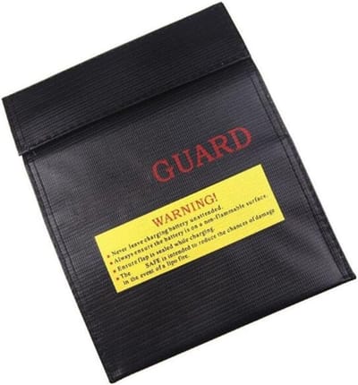 Batterij Veiligheidstas - Vlamvertragende Koffer - Veilig Opladen - Vlamvertragend Materiaal - 23 x 30 cm - Zwart