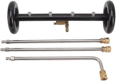 Onderwagen Reiniger - Onderstel Wasmachine - Onderstel Schoonmaken - Universeel Geschikt - 43 cm Lengte - Zilver