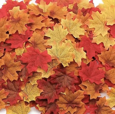 CHPN - Nepbladeren - Herfstdecoartie - Bladeren - Verschillende kleuren - ±200 stuks - ±8CM doorsnede - Decoratieve blaadjes - Boombladeren - Herfst - Decoratie voor op school