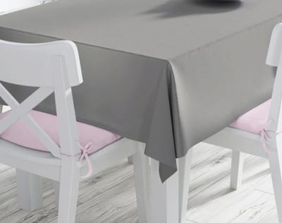 Tafelkleed vierkant 140x40 cm - Grijs - Bedrukt Velvet Textiel - Tafelkleden - Tafellaken