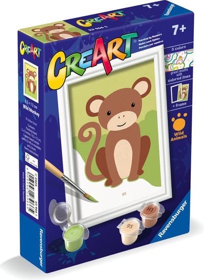 Ravensburger - CreArt - Wild Monkey - Schilderen op Nummer - Vanaf 7 jaar