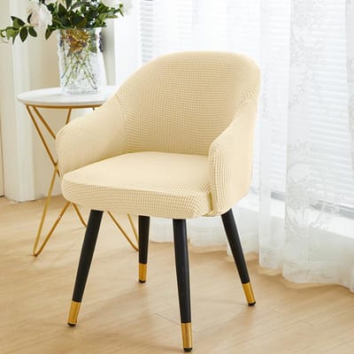 2 STUKS Effen Kleur Hoge Armstoel Hoes Stretch Eetkamerstoelhoes Stofdicht Anti-vuil Huisdieren Kinderen Stoelhoes voor Bruiloft 2pcs Chair covers
