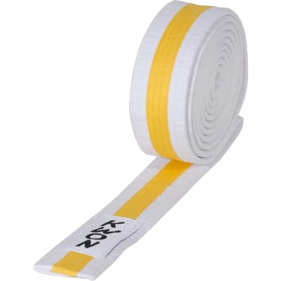 Witte/gele/witte budogordel voor kinderen Kwon