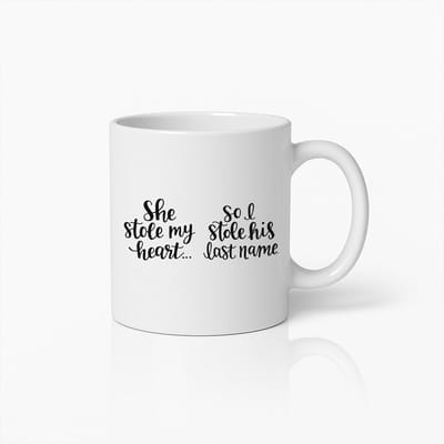Ze Stal Mijn Hart Dus Ik Stal Haar Achternaam Mok – Romantisch Cadeau Voor Stellen