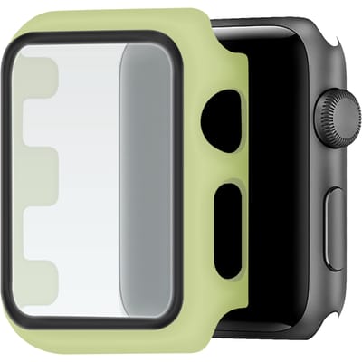 Telefoonglaasje Hoesje met Screenprotector Geschikt voor Apple Watch 1\ Apple Watch 2\ Apple Watch 3 - 42mm - Lichtgroen