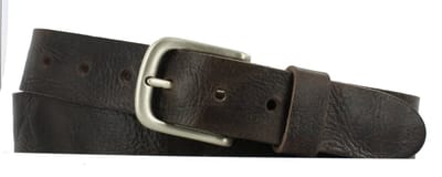 Casual Leren Heren/Dames Riem | 3.5cm breed | Riemmaat: 85cm (totale lengte: 100cm) | 100% echt leer | Kleur: bruin | Nikkelvrije gesp
