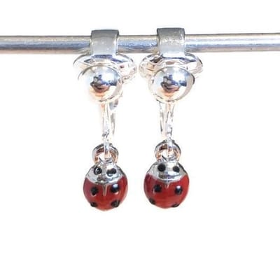 MNQ bijoux - Clipoorbellen - Oorclips - Kind - Meisje - Lieveheersbeestje - Hangers
