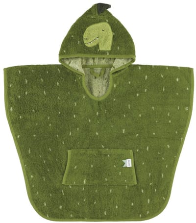 Trixie poncho Mr. Dino – Peuter – Biologisch katoen - Groen