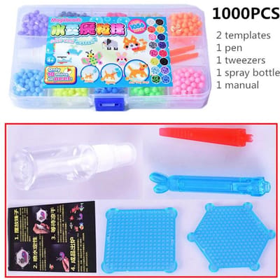 Doe-het-zelf Water Spray Magische Plakparels Speelgoed Set Kinderen's Handgemaakte Puzzel Knutselpakket Sensorische Kristalparels Kinderen Kunst Educatieve Cadeaus