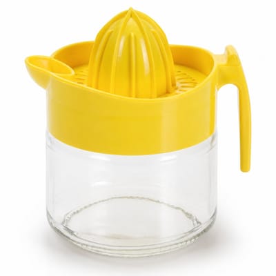 Glazen Citruspers 300 ml – Transparante Sinaasappelpers & Citroenpers – Ø 9 x 12 cm – Handmatige Citruspers