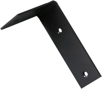 Wandplankhouder Rvs - Stevige Beugel - Planken Ophangen - Modern Design - 12.5X8.5CM - Zwart